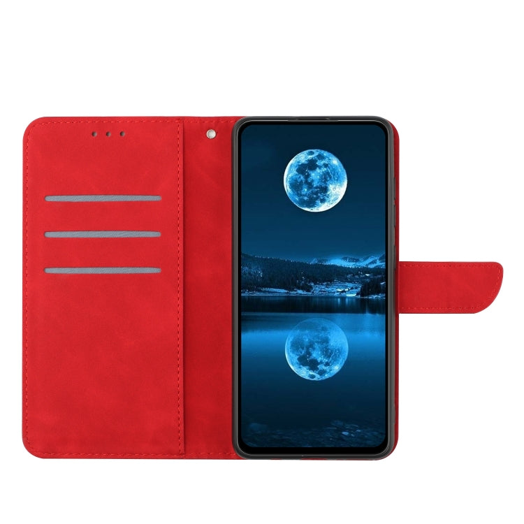 For vivo Y03 4G Stitching Embossed Leather Phone Case(Red) - vivo Cases by PMC Jewellery | Online Shopping South Africa | PMC Jewellery | Buy Now Pay Later Mobicred