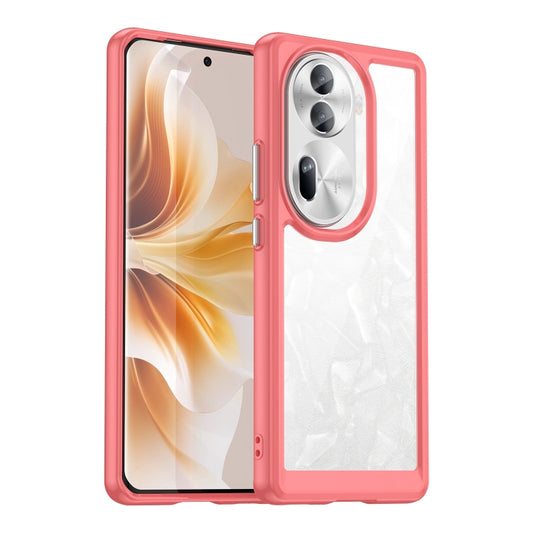 For OPPO Reno11 Pro Global Colorful Series Acrylic Hybrid TPU Phone Case(Red) - Reno11 Pro Cases by PMC Jewellery | Online Shopping South Africa | PMC Jewellery | Buy Now Pay Later Mobicred