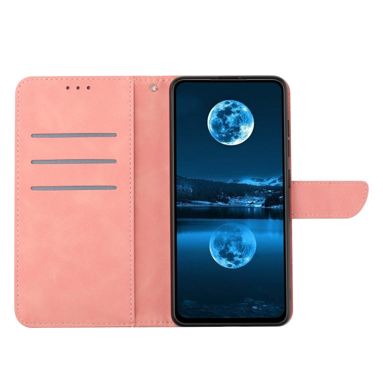 For iPhone 16 Plus Stitching Embossed Leather Phone Case(Pink) - iPhone 16 Plus Cases by PMC TechLife | Online Shopping South Africa | PMC TechLife | Buy Now Pay Later Mobicred