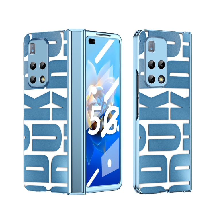 For Huawei Mate X2 Integrated Electroplating Folding Phone Case with Hinge(Blue) - free shipping - PMC TechLife - Order now!