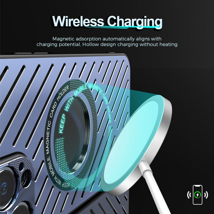 For iPhone 14 R-JUST RJ57 CD Pattern MagSafe Cooling Phone Case(Black) - iPhone 14 Cases by R-JUST | Online Shopping South Africa | PMC TechLife