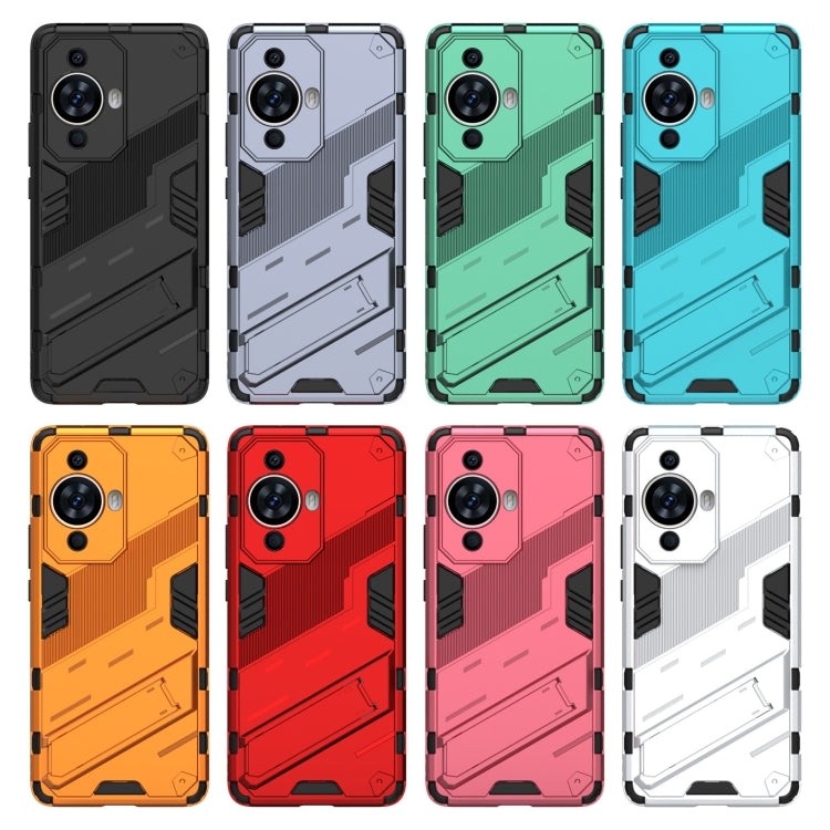 For Huawei nova 11 Pro 4G Punk Armor 2 in 1 PC + TPU Phone Case with Holder(Grey) - Huawei Cases by PMC TechLife | Online Shopping South Africa | PMC TechLife | Buy Now Pay Later Mobicred