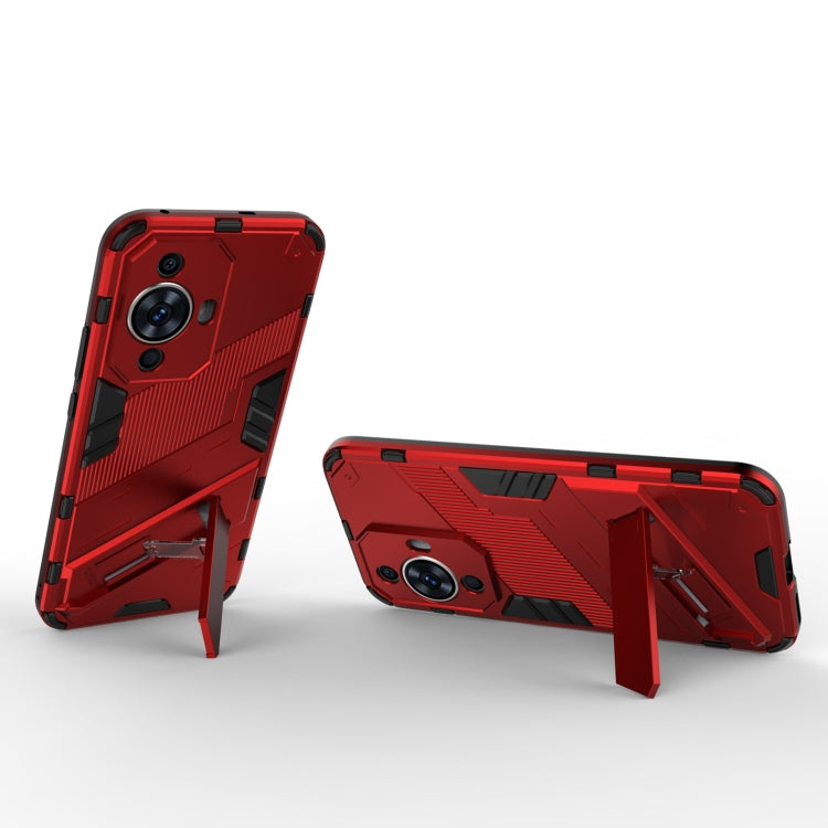 For Huawei nova 11 4G Punk Armor 2 in 1 PC + TPU Phone Case with Holder(Red) - Huawei Cases by PMC Jewellery | Online Shopping South Africa | PMC Jewellery | Buy Now Pay Later Mobicred