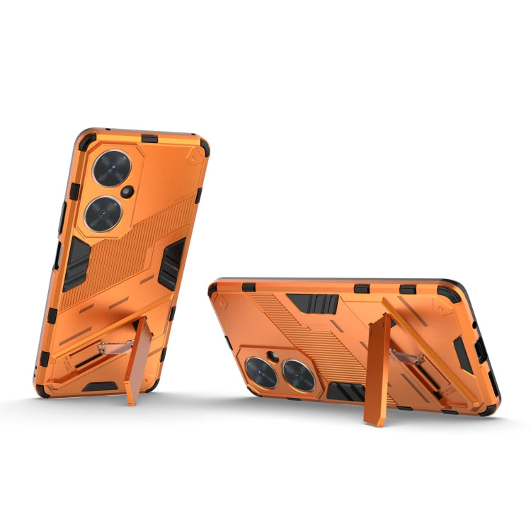 For Huawei nova 11i 4G Punk Armor 2 in 1 PC + TPU Phone Case with Holder(Orange) - Huawei Cases by PMC Jewellery | Online Shopping South Africa | PMC Jewellery | Buy Now Pay Later Mobicred