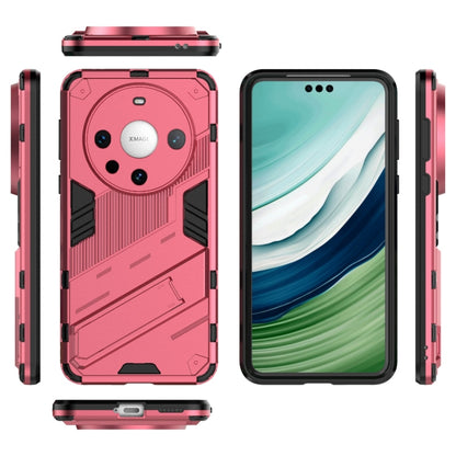 For Huawei Mate 60 Pro Punk Armor 2 in 1 PC + TPU Phone Case with Holder(Light Red) - Huawei Cases by PMC Jewellery | Online Shopping South Africa | PMC Jewellery | Buy Now Pay Later Mobicred