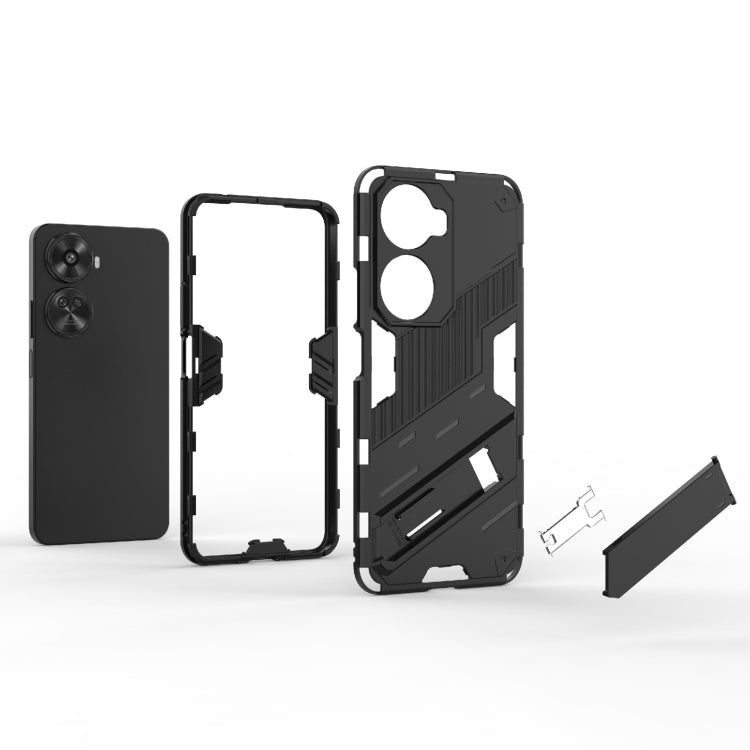For Huawei nova 11 SE Punk Armor 2 in 1 PC + TPU Phone Case with Holder(Red) - Huawei Cases by PMC TechLife | Online Shopping South Africa | PMC TechLife | Buy Now Pay Later Mobicred
