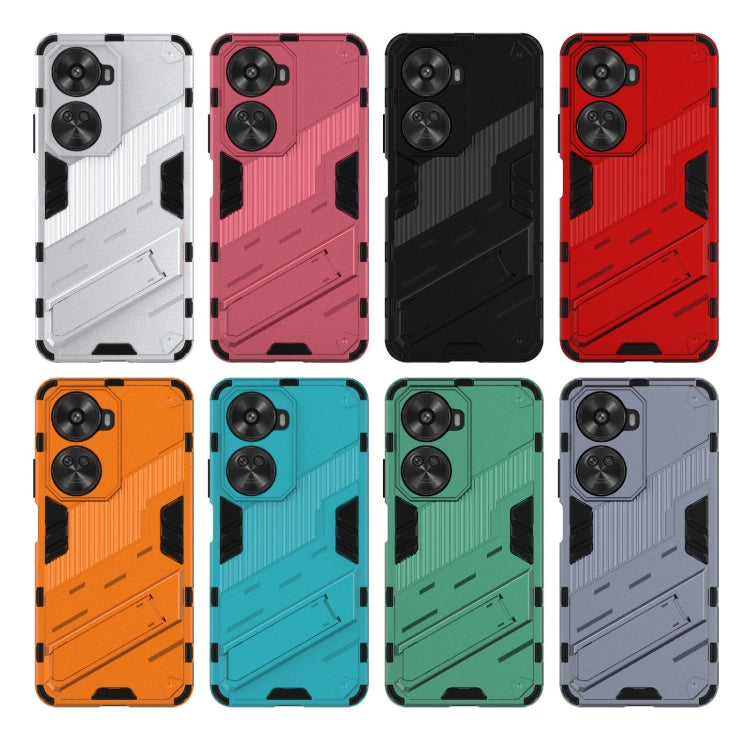 For Huawei nova 11 SE Punk Armor 2 in 1 PC + TPU Phone Case with Holder(Orange) - Huawei Cases by PMC TechLife | Online Shopping South Africa | PMC TechLife | Buy Now Pay Later Mobicred
