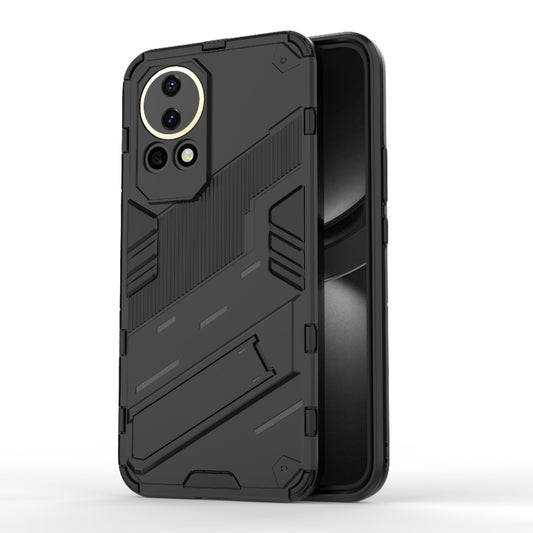 For Huawei nova 12 5G Punk Armor 2 in 1 PC + TPU Phone Case with Holder(Black) - Huawei Cases by PMC Jewellery | Online Shopping South Africa | PMC Jewellery | Buy Now Pay Later Mobicred