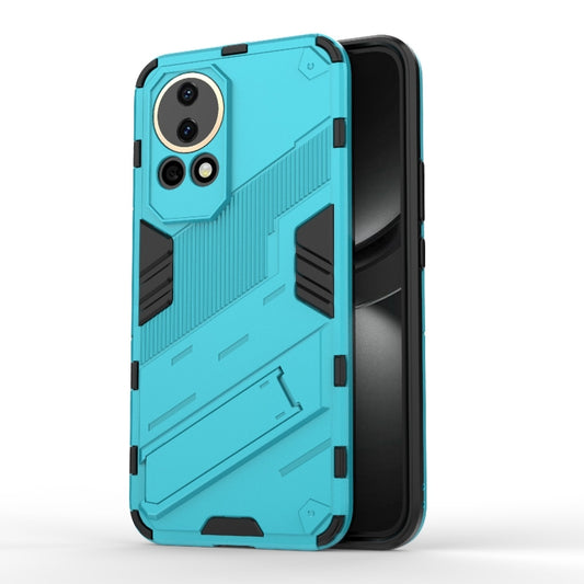 For Huawei nova 12 5G Punk Armor 2 in 1 PC + TPU Phone Case with Holder(Blue) - Huawei Cases by PMC Jewellery | Online Shopping South Africa | PMC Jewellery | Buy Now Pay Later Mobicred