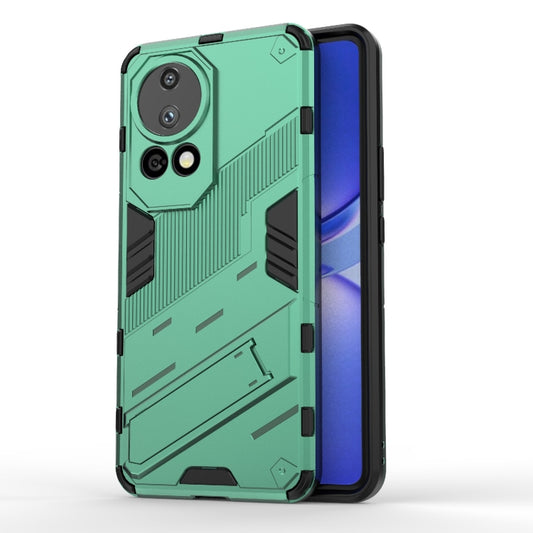 For Huawei nova 12 Pro Punk Armor 2 in 1 PC + TPU Phone Case with Holder(Green) - Huawei Cases by PMC Jewellery | Online Shopping South Africa | PMC Jewellery | Buy Now Pay Later Mobicred