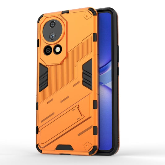 For Huawei nova 12 Pro Punk Armor 2 in 1 PC + TPU Phone Case with Holder(Orange) - Huawei Cases by PMC Jewellery | Online Shopping South Africa | PMC Jewellery | Buy Now Pay Later Mobicred