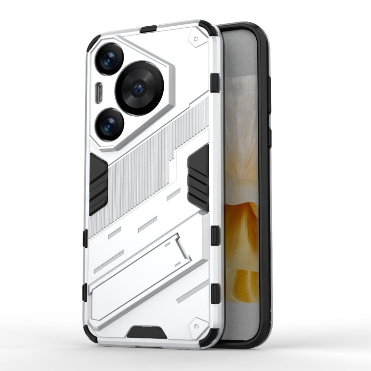 For Huawei Pura 70 Pro / 70 Pro+ Punk Armor 2 in 1 PC + TPU Phone Case with Holder(White) - Huawei Cases by PMC Jewellery | Online Shopping South Africa | PMC Jewellery | Buy Now Pay Later Mobicred