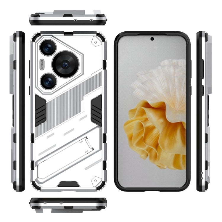 For Huawei Pura 70 Pro / 70 Pro+ Punk Armor 2 in 1 PC + TPU Phone Case with Holder(White) - Huawei Cases by PMC Jewellery | Online Shopping South Africa | PMC Jewellery | Buy Now Pay Later Mobicred