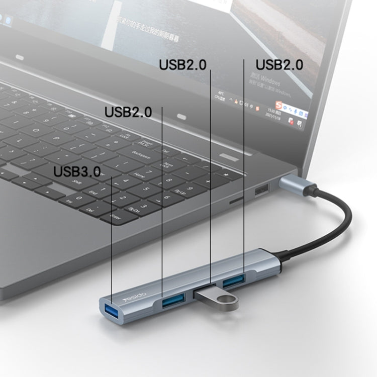 Yesido HB17 4 in 1 USB-C / Type-C Multifunctional Docking Station HUB Adapter - USB HUB by Yesido | Online Shopping South Africa | PMC Jewellery | Buy Now Pay Later Mobicred