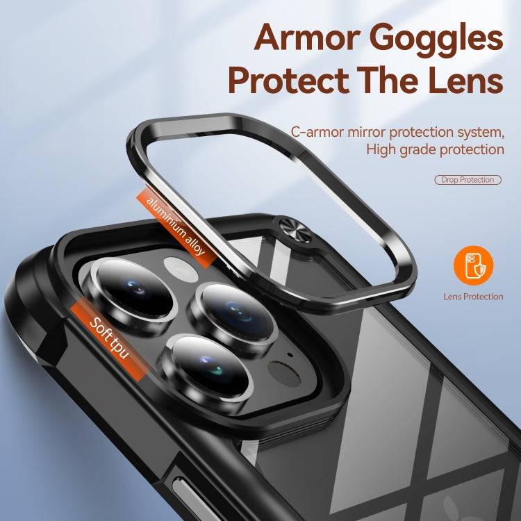 For iPhone 16 Pro TPU + PC Lens Protection Phone Case(Black) - iPhone 16 Pro Cases by PMC TechLife | Online Shopping South Africa | PMC TechLife | Buy Now Pay Later Mobicred