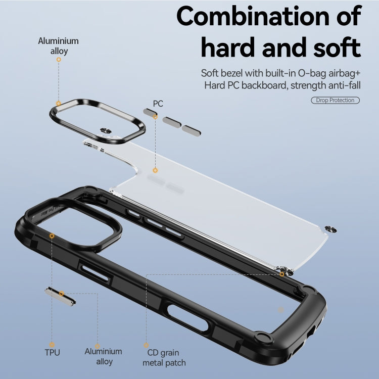 For iPhone 16 Pro TPU + PC Lens Protection Phone Case(Black) - iPhone 16 Pro Cases by PMC TechLife | Online Shopping South Africa | PMC TechLife | Buy Now Pay Later Mobicred