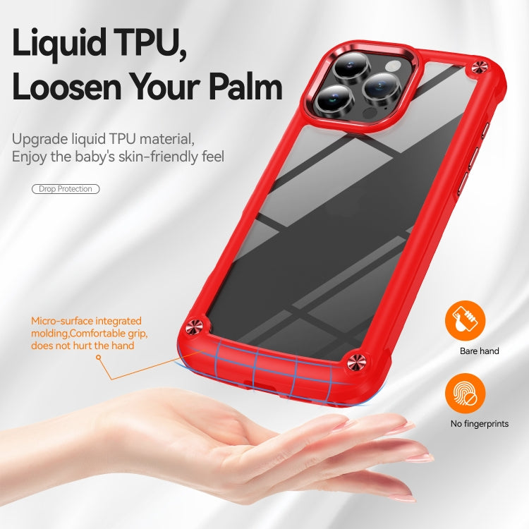 For iPhone 16 Pro TPU + PC Lens Protection Phone Case(Red) - iPhone 16 Pro Cases by PMC Jewellery | Online Shopping South Africa | PMC Jewellery | Buy Now Pay Later Mobicred