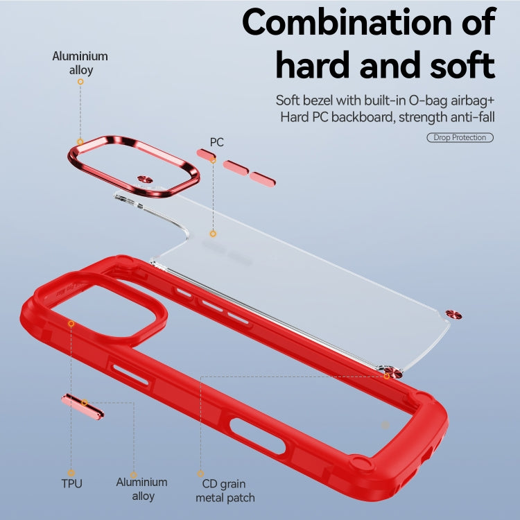 For iPhone 16 Pro TPU + PC Lens Protection Phone Case(Red) - iPhone 16 Pro Cases by PMC Jewellery | Online Shopping South Africa | PMC Jewellery | Buy Now Pay Later Mobicred