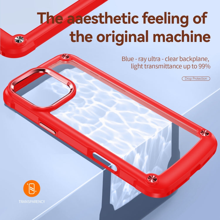 For iPhone 16 Pro Max TPU + PC Lens Protection Phone Case(Red) - iPhone 16 Pro Max Cases by PMC TechLife | Online Shopping South Africa | PMC TechLife | Buy Now Pay Later Mobicred