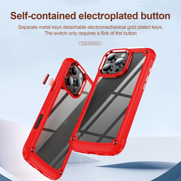 For iPhone 16 Pro Max TPU + PC Lens Protection Phone Case(Red) - iPhone 16 Pro Max Cases by PMC TechLife | Online Shopping South Africa | PMC TechLife | Buy Now Pay Later Mobicred