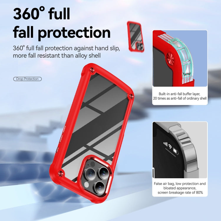 For iPhone 16 Pro Max TPU + PC Lens Protection Phone Case(Red) - iPhone 16 Pro Max Cases by PMC TechLife | Online Shopping South Africa | PMC TechLife | Buy Now Pay Later Mobicred