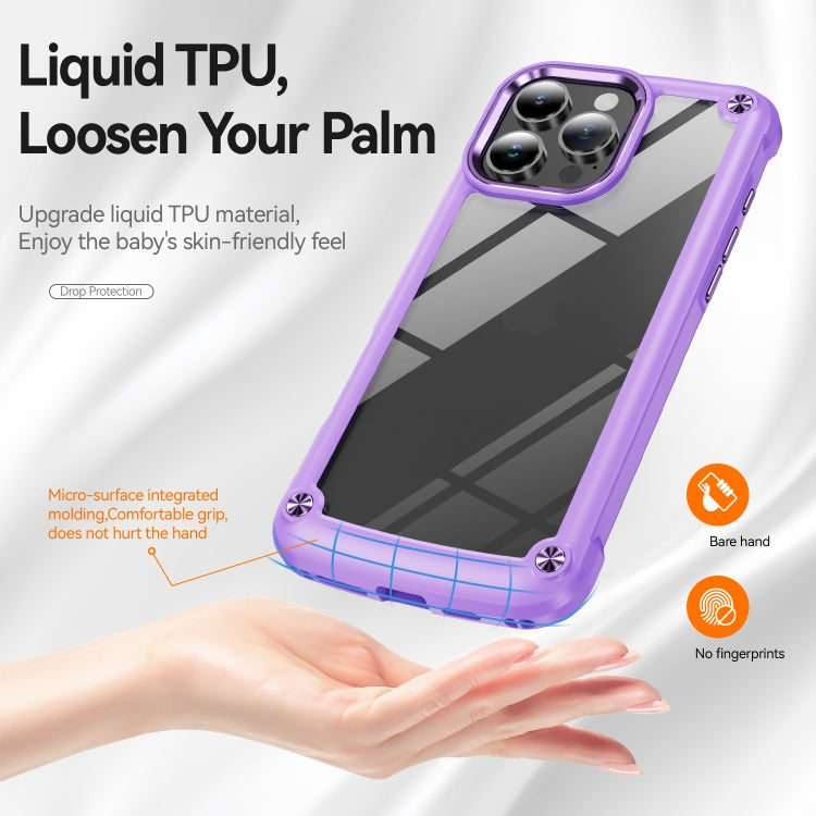 For iPhone 16 Pro Max TPU + PC Lens Protection Phone Case(Purple) - iPhone 16 Pro Max Cases by PMC TechLife | Online Shopping South Africa | PMC TechLife | Buy Now Pay Later Mobicred