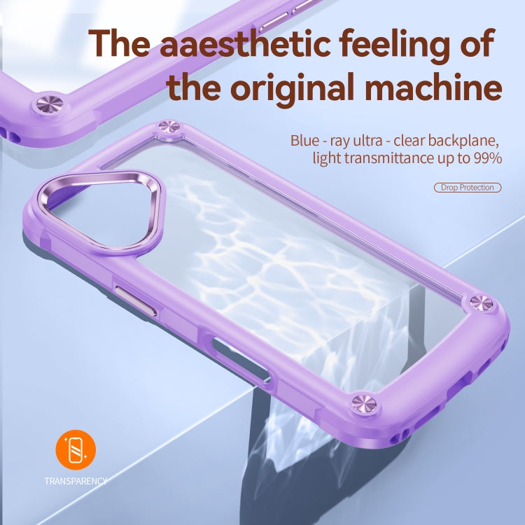 For iPhone 16 TPU + PC Lens Protection Phone Case(Purple) - iPhone 16 Cases by PMC TechLife | Online Shopping South Africa | PMC TechLife | Buy Now Pay Later Mobicred
