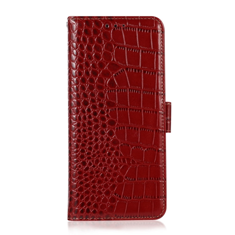 For iPhone 16 Plus Crocodile Top Layer Cowhide Leather Phone Case(Red) - free shipping - PMC TechLife - Order now!