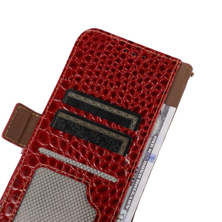 For iPhone 16 Plus Crocodile Top Layer Cowhide Leather Phone Case(Red) - free shipping - PMC TechLife - Order now!