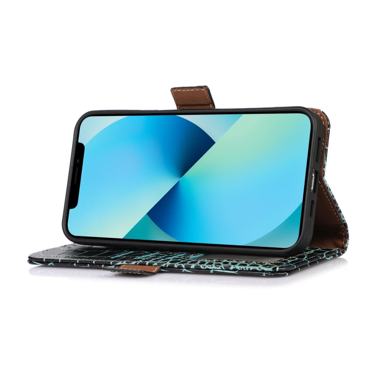 For iPhone 16 Plus Crocodile Top Layer Cowhide Leather Phone Case(Green) - free shipping - PMC TechLife - Order now!