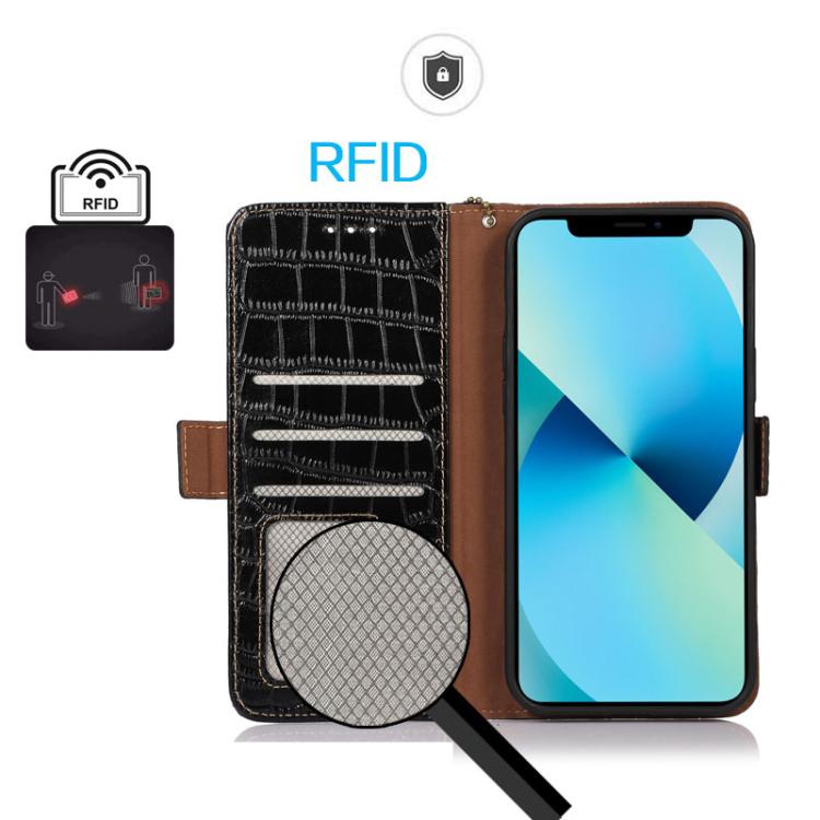 For iPhone 17 Pro Crocodile Top Layer Cowhide Leather Phone Case(Black) - free shipping - PMc TechLife - Order now!