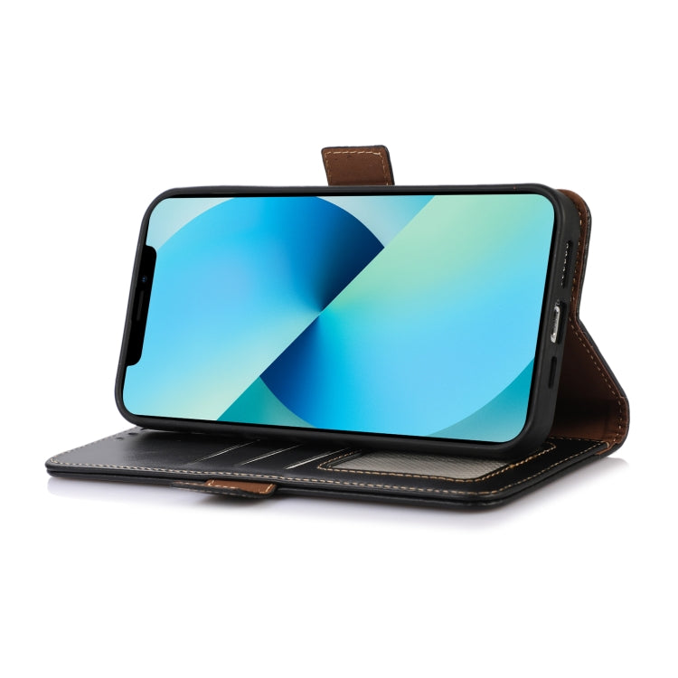For iPhone 16 Crazy Horse Top Layer Cowhide Leather Phone Case(Black) - free shipping - PMC TechLife - Order now!