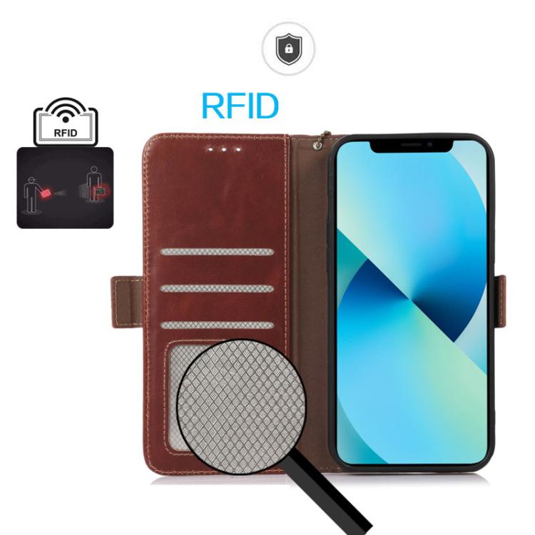 For iPhone 17 Crazy Horse Top Layer Cowhide Leather Phone Case(Brown) - free shipping - PMc TechLife - Order now!