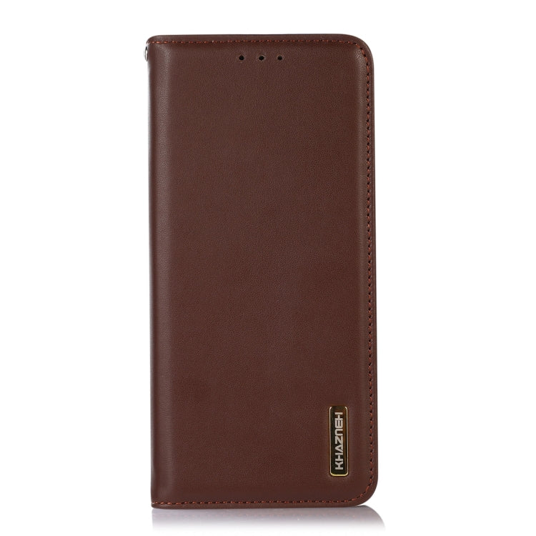 For iPhone 16 Pro KHAZNEH Nappa Top Layer Cowhide Leather Phone Case(Brown) - free shipping - PMC TechLife - Order now!