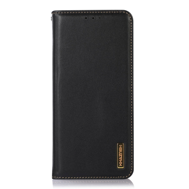 For iPhone 16 Plus KHAZNEH Nappa Top Layer Cowhide Leather Phone Case(Black) - iPhone 16 Plus Cases by PMC TechLife | Online Shopping South Africa | PMC TechLife | Buy Now Pay Later Mobicred