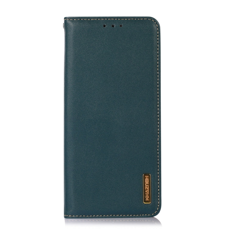 For iPhone 16 KHAZNEH Nappa Top Layer Cowhide Leather Phone Case(Green) - iPhone 16 Cases by PMC TechLife | Online Shopping South Africa | PMC TechLife | Buy Now Pay Later Mobicred