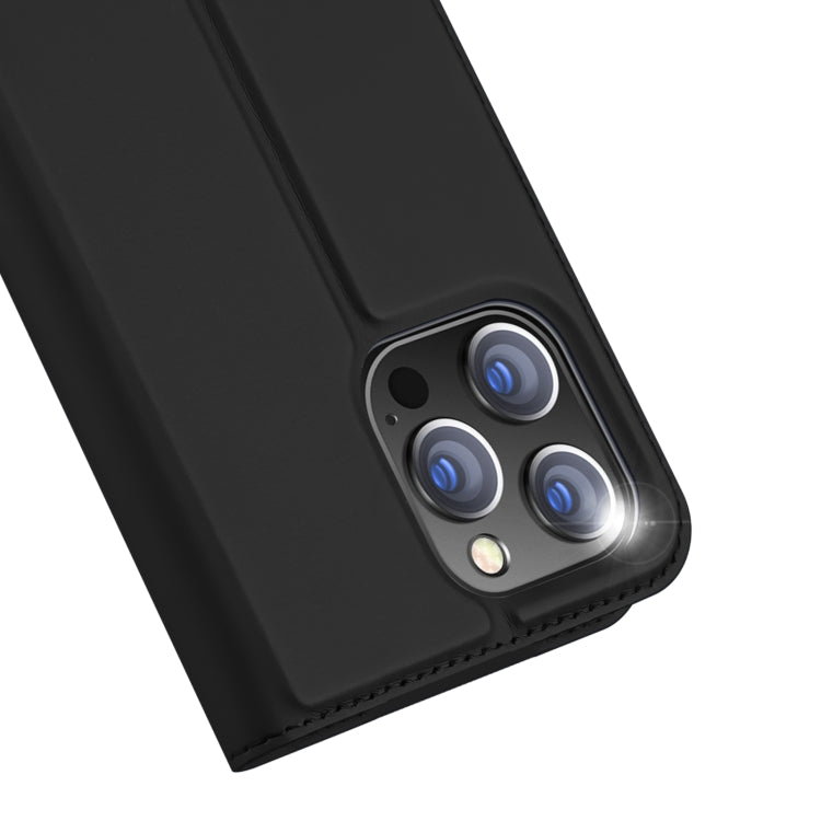 For iPhone 15 Pro DUX DUCIS Skin Pro Series Flip Leather Phone Case(Black) - iPhone 15 Pro Cases by DUX DUCIS | Online Shopping South Africa | PMC Jewellery | Buy Now Pay Later Mobicred