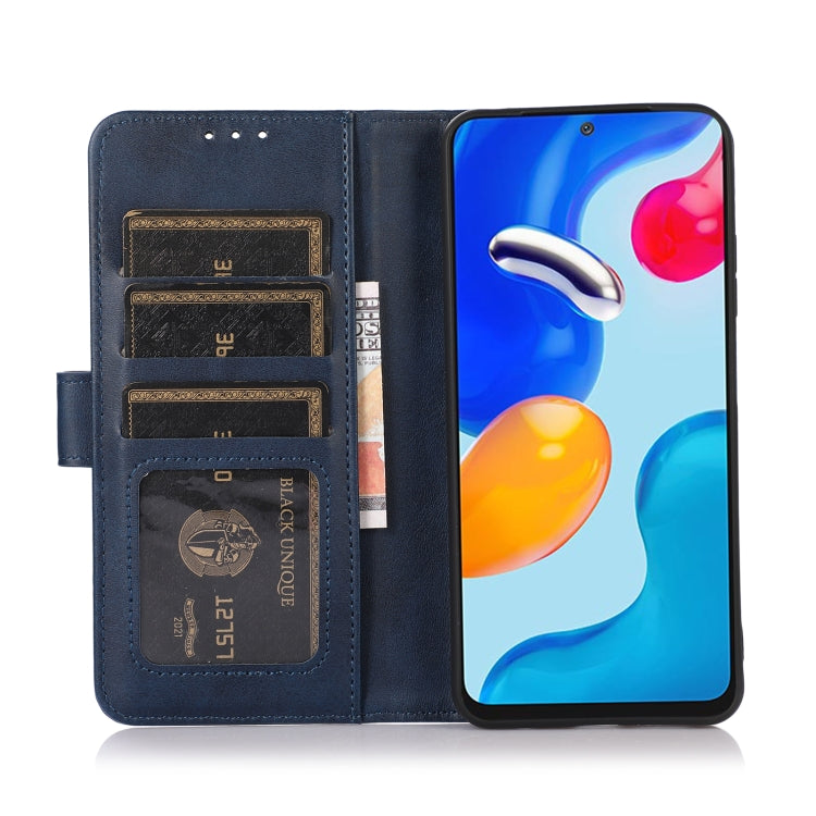 For iPhone 16 Pro Max Cow Texture Leather Phone Case(Blue) - iPhone 16 Pro Max Cases by PMC Jewellery | Online Shopping South Africa | PMC Jewellery | Buy Now Pay Later Mobicred