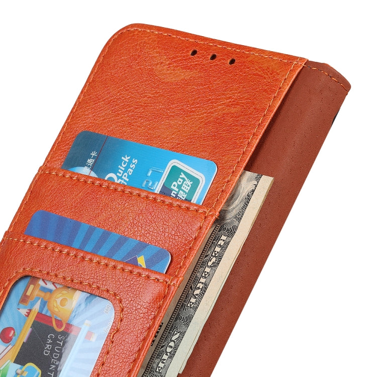 For iPhone 16 Nappa Texture Leather Case(Orange) - iPhone 16 Cases by PMC TechLife | Online Shopping South Africa | PMC TechLife | Buy Now Pay Later Mobicred