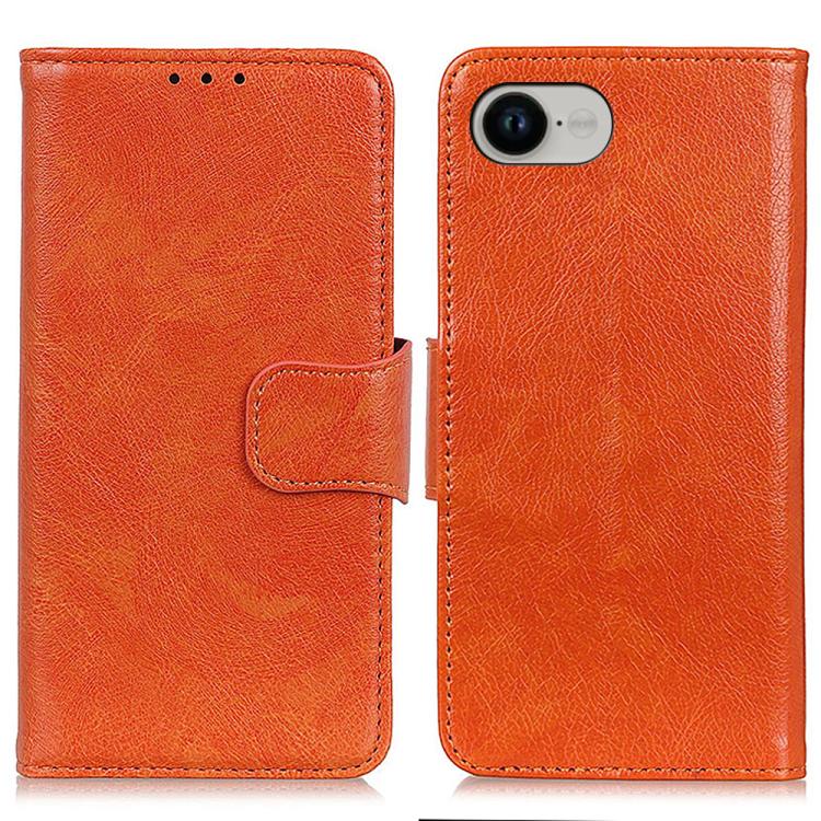 For iPhone 16e Nappa Texture Leather Case(Orange) - iPhone 16e Cases by PMC TechLife | Online Shopping South Africa | PMC TechLife | Buy Now Pay Later Mobicred