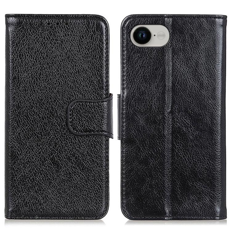 For iPhone 16e Nappa Texture Leather Case(Black) - iPhone 16e Cases by PMC TechLife | Online Shopping South Africa | PMC TechLife | Buy Now Pay Later Mobicred