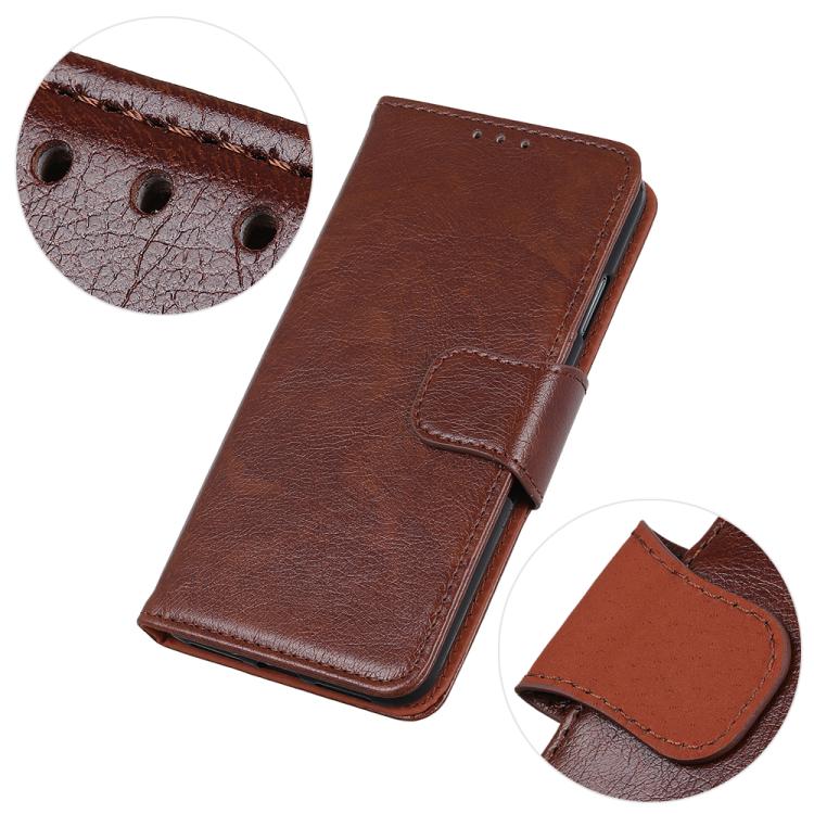 For iPhone 16e Nappa Texture Leather Case(Brown) - iPhone 16e Cases by PMC TechLife | Online Shopping South Africa | PMC TechLife | Buy Now Pay Later Mobicred