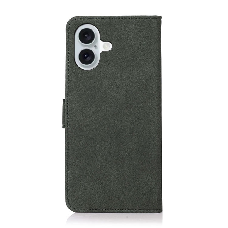 For iPhone 16 KHAZNEH Matte Texture Leather Phone Case(Green) - iPhone 16 Cases by PMC TechLife | Online Shopping South Africa | PMC TechLife | Buy Now Pay Later Mobicred