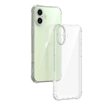 For iPhone 16 Four-Corner Shockproof Clear TPU Phone Case(Transparent) - iPhone 16 Cases by PMC Jewellery | Online Shopping South Africa | PMC Jewellery | Buy Now Pay Later Mobicred