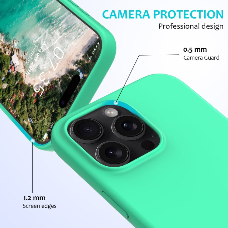 For iPhone 16 Pro Max Solid Color Silicone Phone Case(Green) - More iPhone Cases by PMC Jewellery | Online Shopping South Africa | PMC Jewellery | Buy Now Pay Later Mobicred