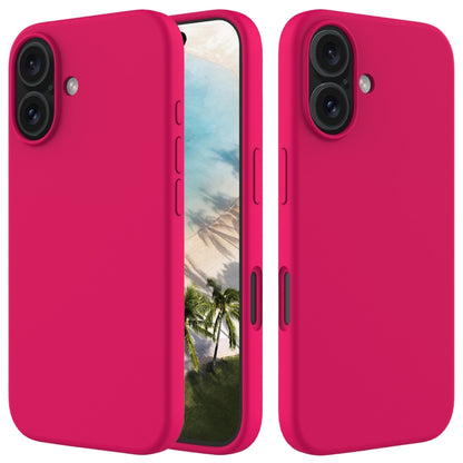 For iPhone 16 Plus Solid Color Silicone Phone Case(Rose Red) - More iPhone Cases by PMC Jewellery | Online Shopping South Africa | PMC Jewellery | Buy Now Pay Later Mobicred