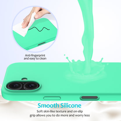 For iPhone 16 Solid Color Silicone Phone Case(Green) - More iPhone Cases by PMC Jewellery | Online Shopping South Africa | PMC Jewellery | Buy Now Pay Later Mobicred