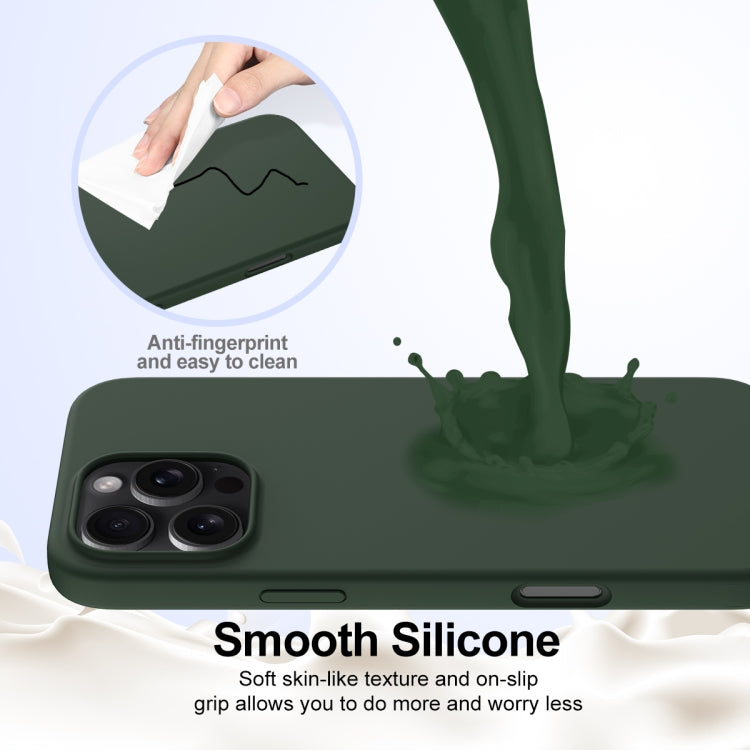 For iPhone 16 Pro Max Shockproof Silicone Magsafe Phone Case(Dark Green) - iPhone 16 Pro Max Cases by PMC TechLife | Online Shopping South Africa | PMC TechLife | Buy Now Pay Later Mobicred