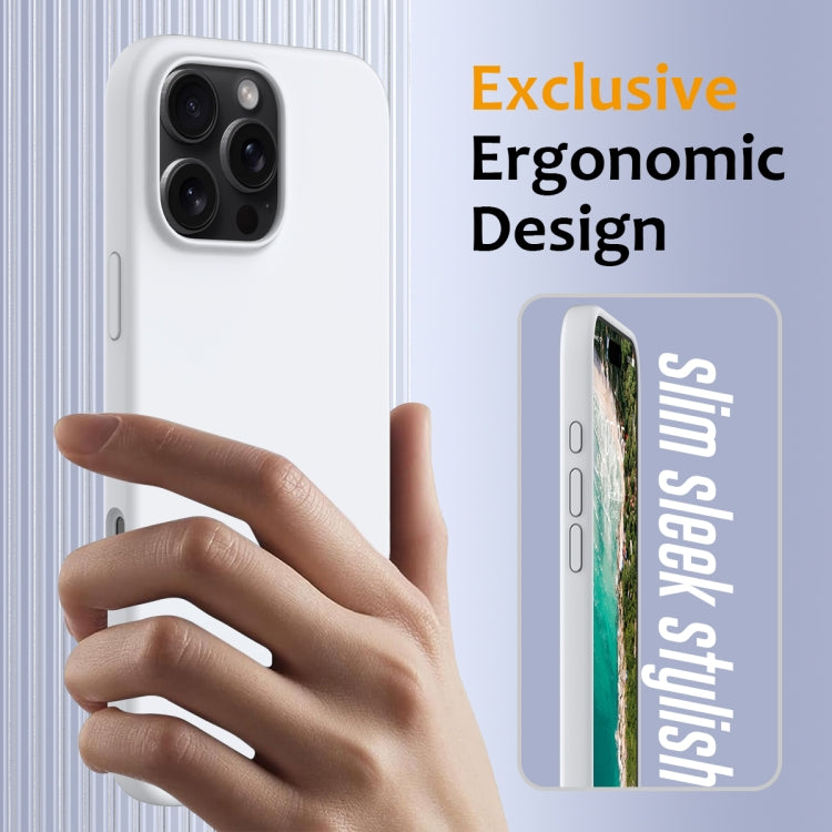 For iPhone 16 Pro Shockproof Silicone Magsafe Phone Case(White) - iPhone 16 Pro Cases by PMC TechLife | Online Shopping South Africa | PMC TechLife | Buy Now Pay Later Mobicred