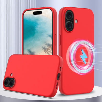 For iPhone 16 Plus Shockproof Silicone Magsafe Phone Case(Red) - iPhone 16 Plus Cases by PMC Jewellery | Online Shopping South Africa | PMC Jewellery | Buy Now Pay Later Mobicred